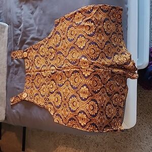 Urban Outfitters patterned overall romper